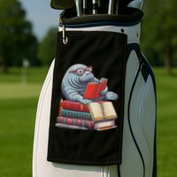 Reading Books Matching Bookworm Readers Librarian Golf Towel
