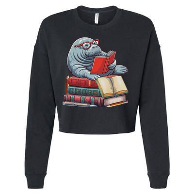 Reading Books Matching Bookworm Readers Librarian Cropped Pullover Crew