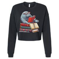 Reading Books Matching Bookworm Readers Librarian Cropped Pullover Crew