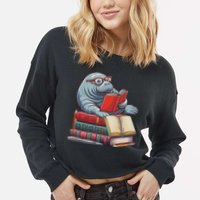 Reading Books Matching Bookworm Readers Librarian Cropped Pullover Crew
