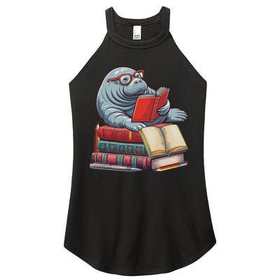 Reading Books Matching Bookworm Readers Librarian Women's Perfect Tri Rocker Tank