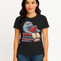 Reading Books Matching Bookworm Readers Librarian Womens T-Shirt