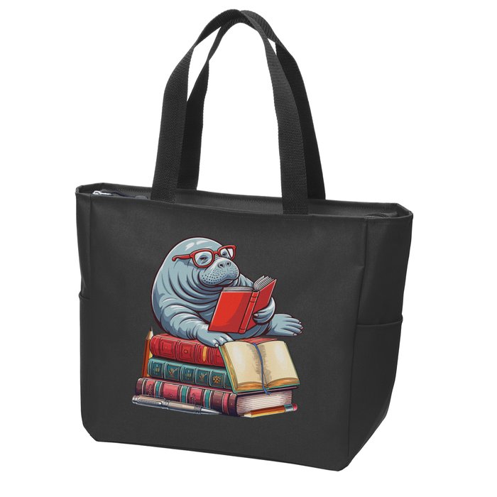 Reading Books Matching Bookworm Readers Librarian Zip Tote Bag
