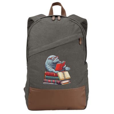 Reading Books Matching Bookworm Readers Librarian Cotton Canvas Backpack