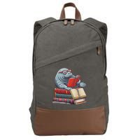 Reading Books Matching Bookworm Readers Librarian Cotton Canvas Backpack
