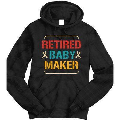 Retired Baby Maker Upcoming Vasectomy Post Vasectomy Tie Dye Hoodie