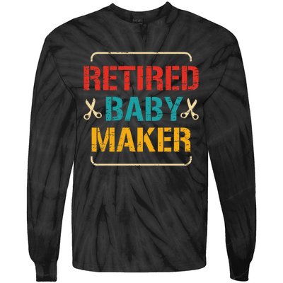 Retired Baby Maker Upcoming Vasectomy Post Vasectomy Tie-Dye Long Sleeve Shirt