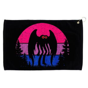 Retro Bi Mothman Bisexual Pride Point Pleasant Cryptid Grommeted Golf Towel