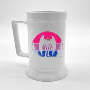 Retro Bi Mothman Bisexual Pride Point Pleasant Cryptid Beer Stein