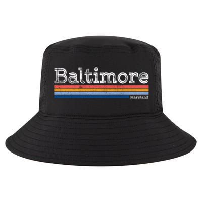 Retro Baltimore Maryland Cool Comfort Performance Bucket Hat