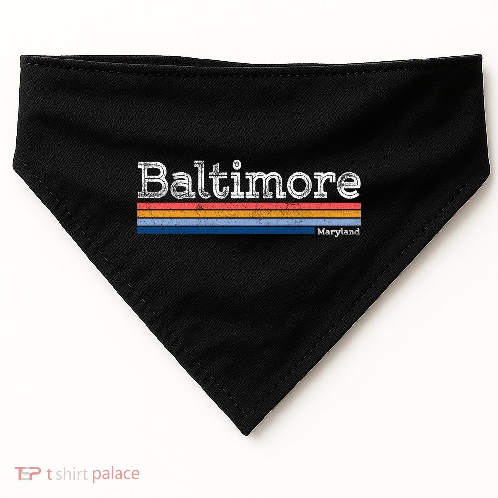 Retro Baltimore Maryland USA-Made Doggie Bandana