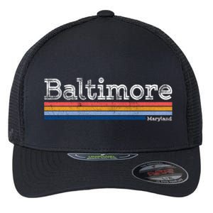 Retro Baltimore Maryland Flexfit Unipanel Trucker Cap