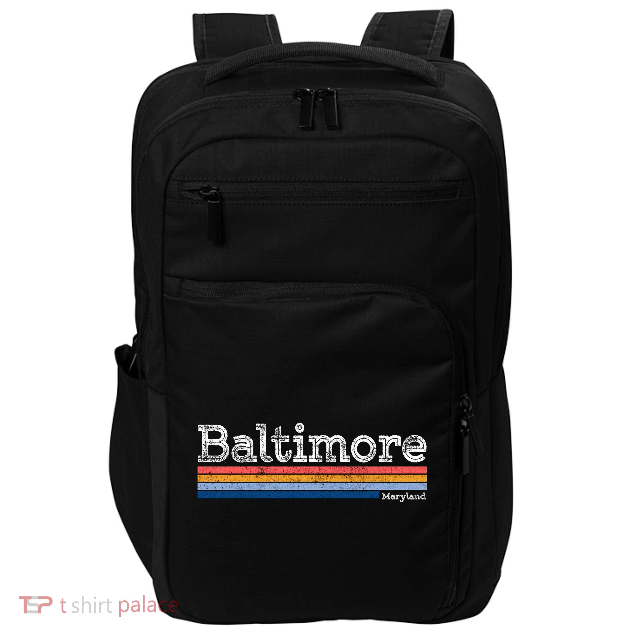 Retro Baltimore Maryland Impact Tech Backpack