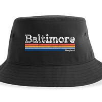 Retro Baltimore Maryland Sustainable Bucket Hat