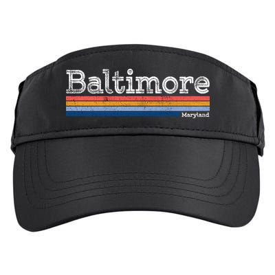 Retro Baltimore Maryland Adult Drive Performance Visor