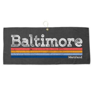 Retro Baltimore Maryland Large Microfiber Waffle Golf Towel