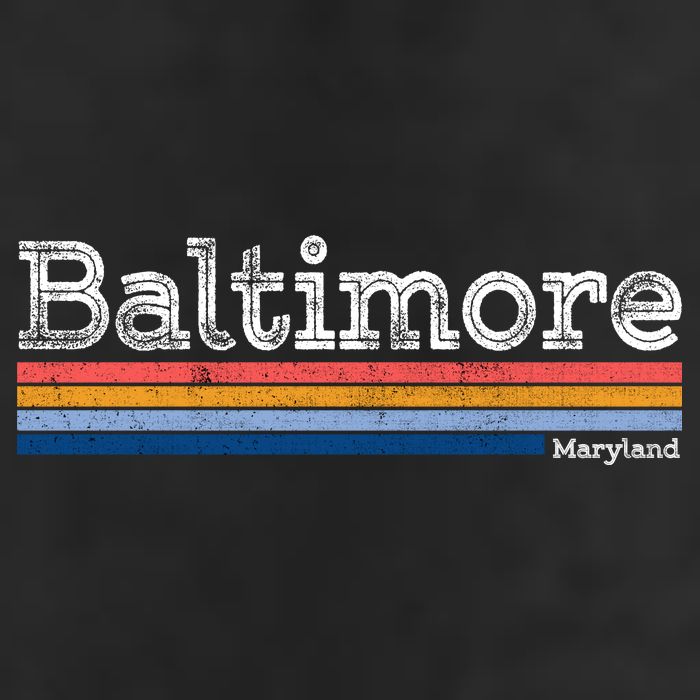 Retro Baltimore Maryland 25L Jumbo Tote