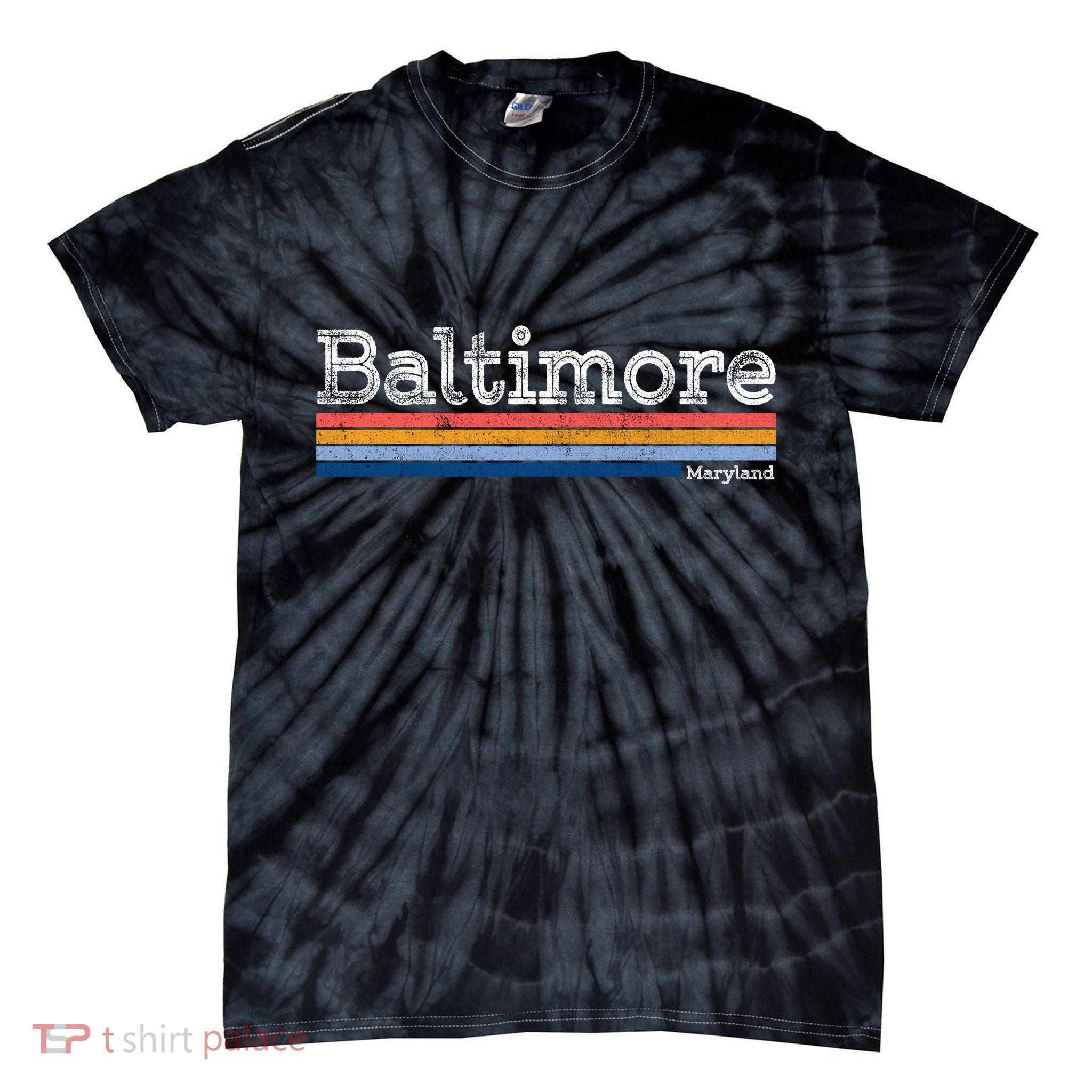 Retro Baltimore Maryland Tie-Dye T-Shirt