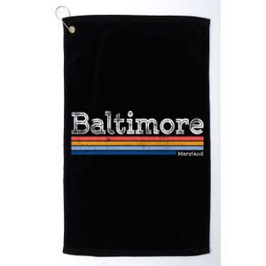 Retro Baltimore Maryland Platinum Collection Golf Towel