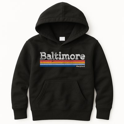 Retro Baltimore Maryland Kids Hoodie