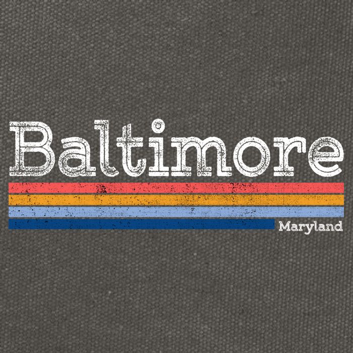 Retro Baltimore Maryland Cotton Canvas Backpack