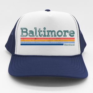 Retro Baltimore Maryland Trucker Hat