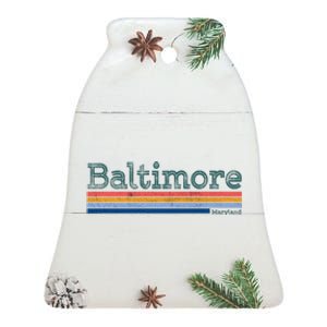 Retro Baltimore Maryland Ceramic Bell Ornament