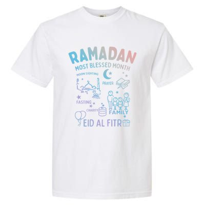 Ramadan Blessed Month Muslim Islamic Eid Al Fitr Gift Garment-Dyed Heavyweight T-Shirt