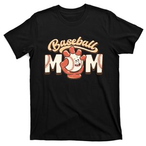 Retro Baseball Mom Baseball Mom For Mother's Day Baseball Season T-Shirt