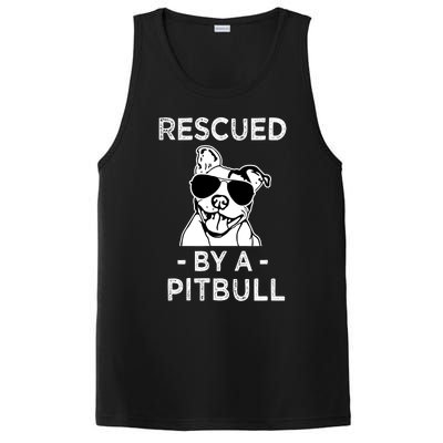 Rescued by my Pitbull Dog funny saying PosiCharge Competitor Tank