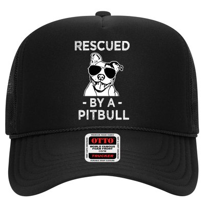 Rescued by my Pitbull Dog funny saying Trucker Hat