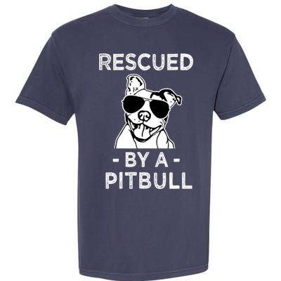 Rescued by my Pitbull Dog funny saying Garment-Dyed Heavyweight T-Shirt