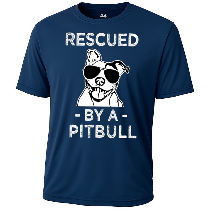 Rescued by my Pitbull Dog funny saying Cooling Performance Crew T-Shirt