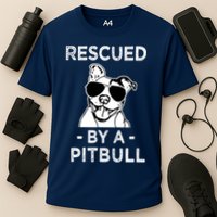 Rescued by my Pitbull Dog funny saying Cooling Performance Crew T-Shirt