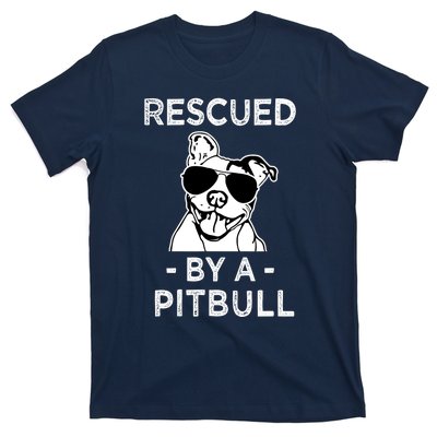 Rescued by my Pitbull Dog funny saying T-Shirt