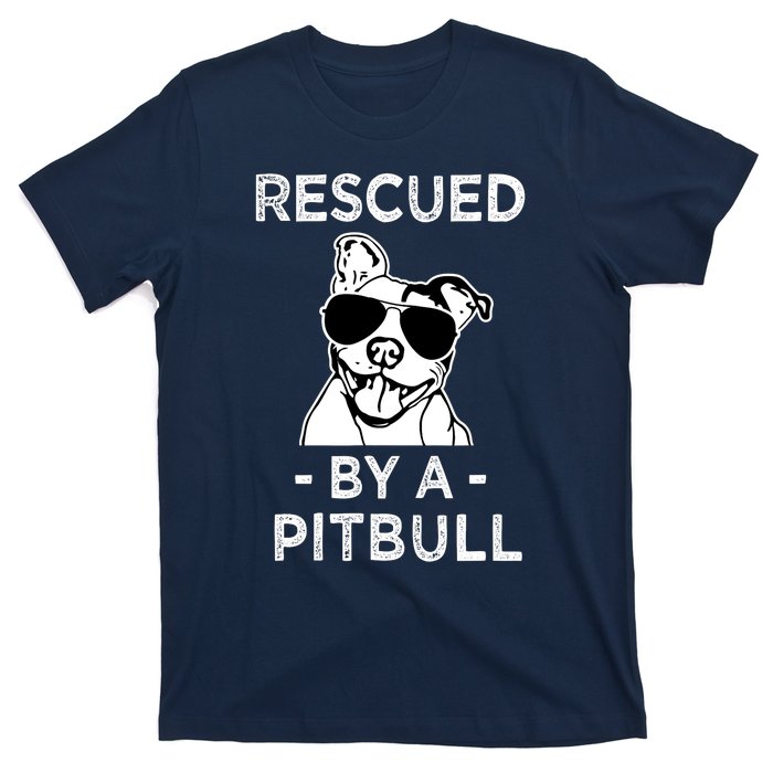 Rescued by my Pitbull Dog funny saying T-Shirt