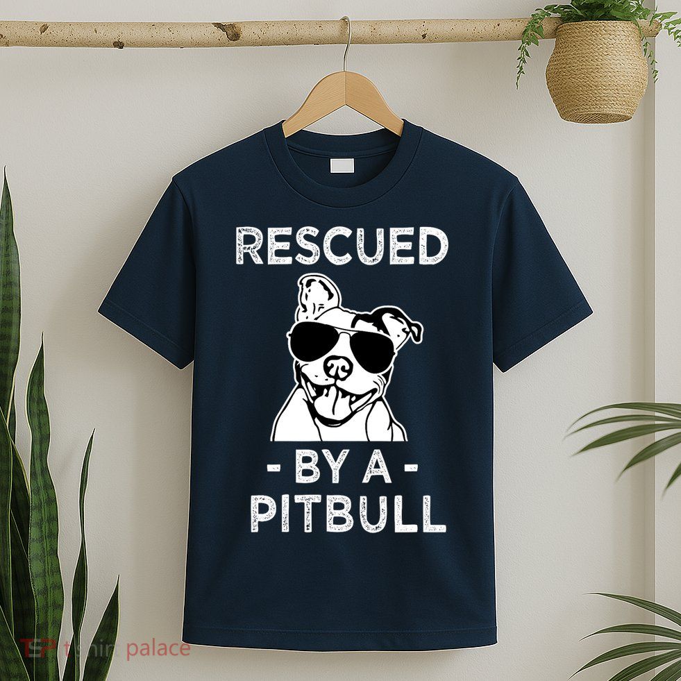Rescued by my Pitbull Dog funny saying T-Shirt