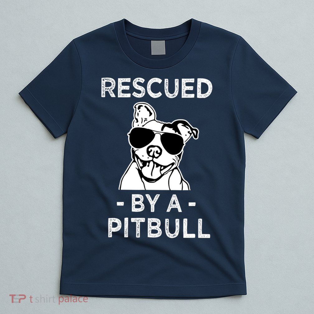 Rescued by my Pitbull Dog funny saying T-Shirt