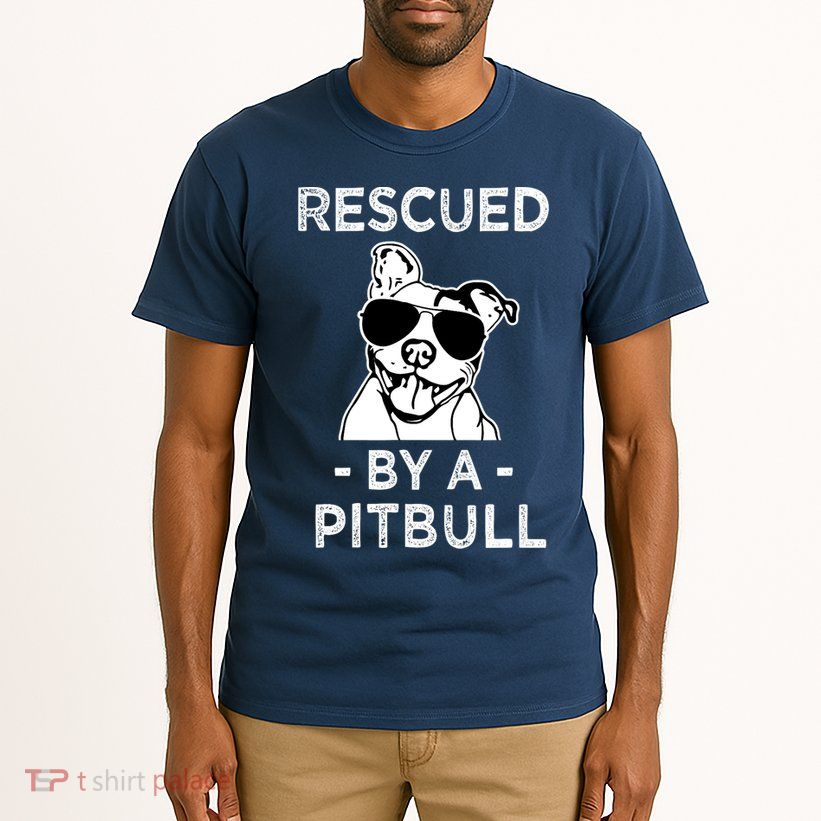 Rescued by my Pitbull Dog funny saying Tall T-Shirt