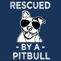 Rescued by my Pitbull Dog funny saying Flatbill Hat