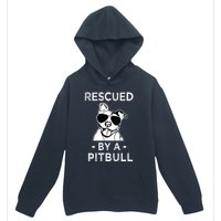 Rescued by my Pitbull Dog funny saying Urban Pullover Hoodie