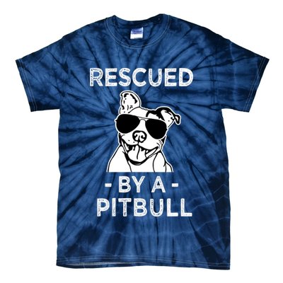Rescued by my Pitbull Dog funny saying Tie-Dye T-Shirt