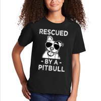 Rescued by my Pitbull Dog funny saying Kids T-Shirt