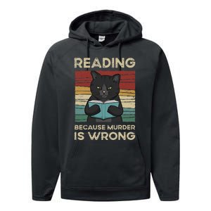 Reading Because Murder Is Wrong Performance Fleece Hoodie