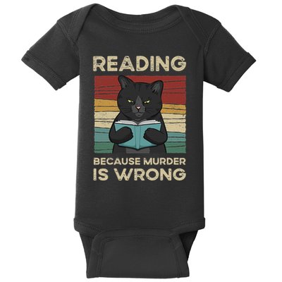 Reading Because Murder Is Wrong Baby Bodysuit