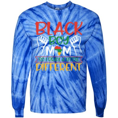 Religious Black Mom So I Pray A Little Different Gift Tie-Dye Long Sleeve Shirt