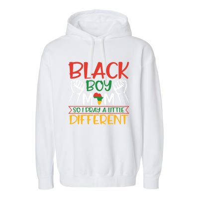 Religious Black Mom So I Pray A Little Different Gift Garment-Dyed Fleece Hoodie