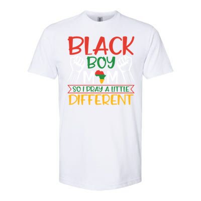 Religious Black Mom So I Pray A Little Different Gift Softstyle CVC T-Shirt