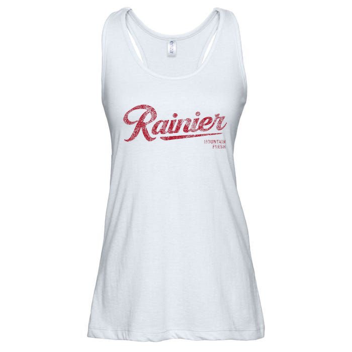 Rainier Beer Mountain Fresh Logo Authentic Vintage Look Ladies Essential Flowy Tank