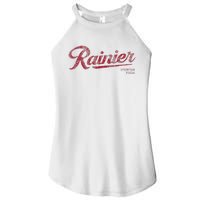 Rainier Beer Mountain Fresh Logo Authentic Vintage Look Women's Perfect Tri Rocker Tank